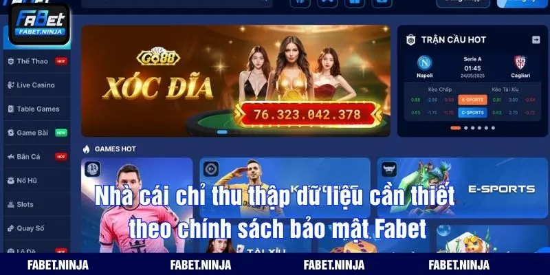 Nhà cái chỉ thu thập dữ liệu cần thiết theo chính sách bảo mật Fabet