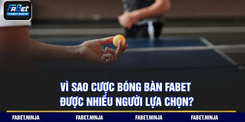 Vì sao cược bóng bàn Fabet được nhiều người lựa chọn?